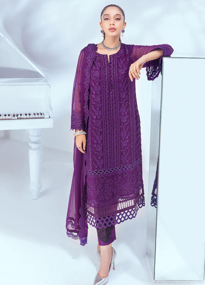 Azure Pret  Chiffon 3 Piece Suit Shining Daisy SDES007