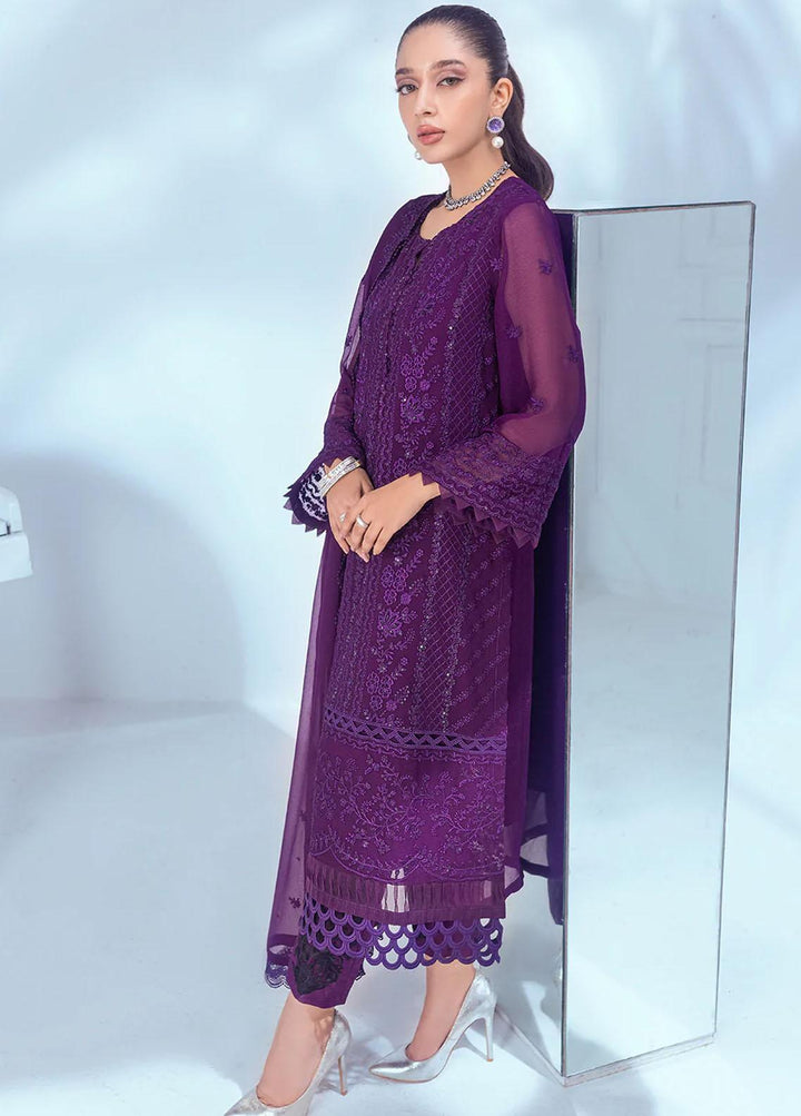 Azure Pret  Chiffon 3 Piece Suit Shining Daisy SDES007