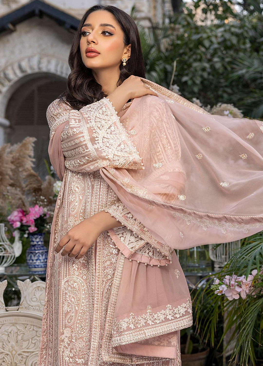 Azure Embroidered Chiffon Suits Unstitched 3 Piece AZU23L AS-93 Divine Muse - Luxury Collection