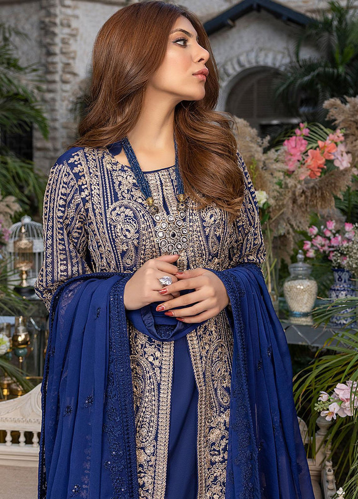 Azure Embroidered Chiffon Suits Unstitched 3 Piece AZU23L AS-93 Granite - Luxury Collection