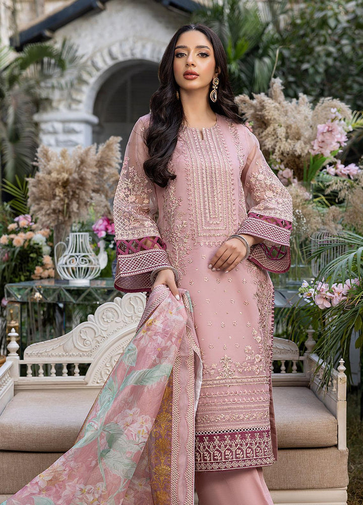 Azure Embroidered Organza Suits Unstitched 3 Piece AZU23L AS-97 Lotus Plush - Luxury Collection