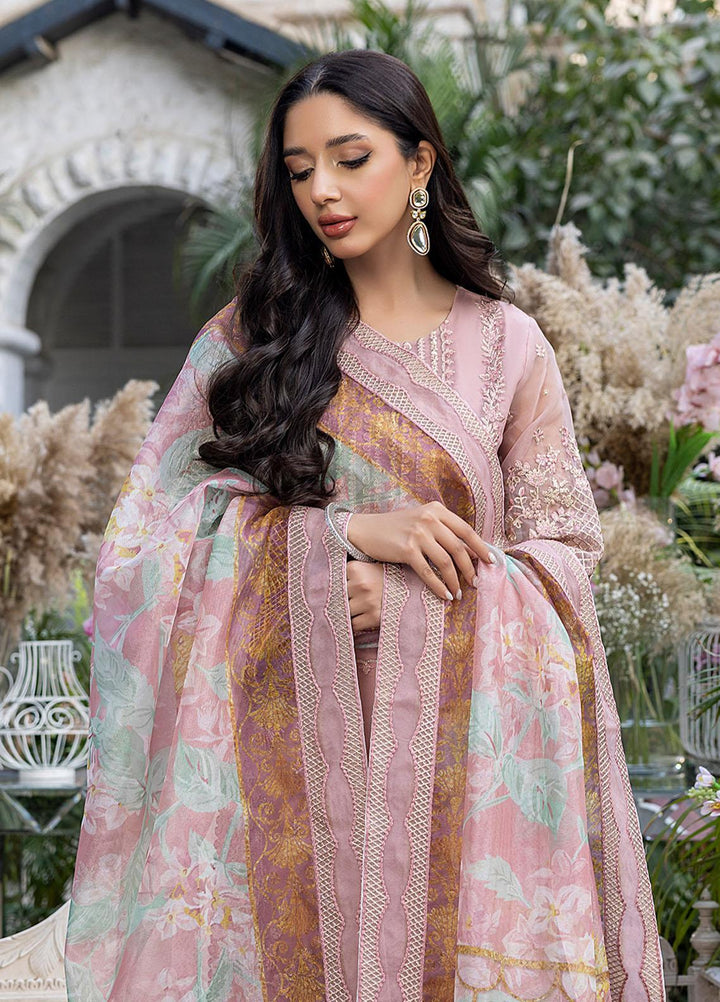 Azure Embroidered Organza Suits Unstitched 3 Piece AZU23L AS-97 Lotus Plush - Luxury Collection