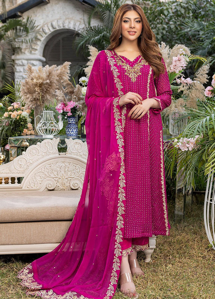 Azure Embroidered Chiffon Suits Unstitched 3 Piece AZU23L AS-99 Florescence - Luxury Collection