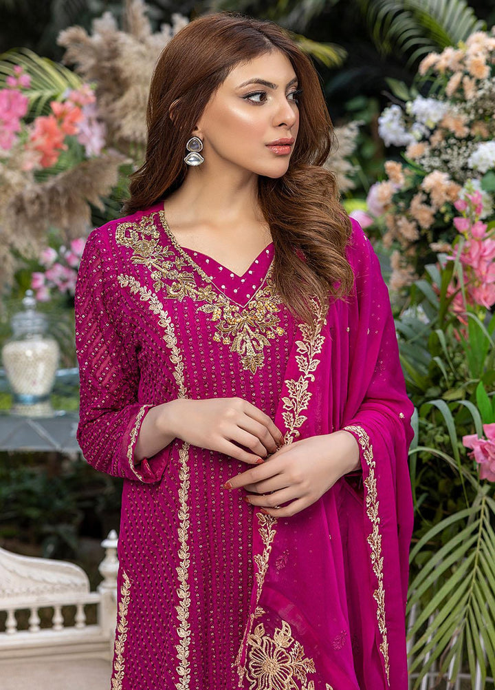 Azure Embroidered Chiffon Suits Unstitched 3 Piece AZU23L AS-99 Florescence - Luxury Collection