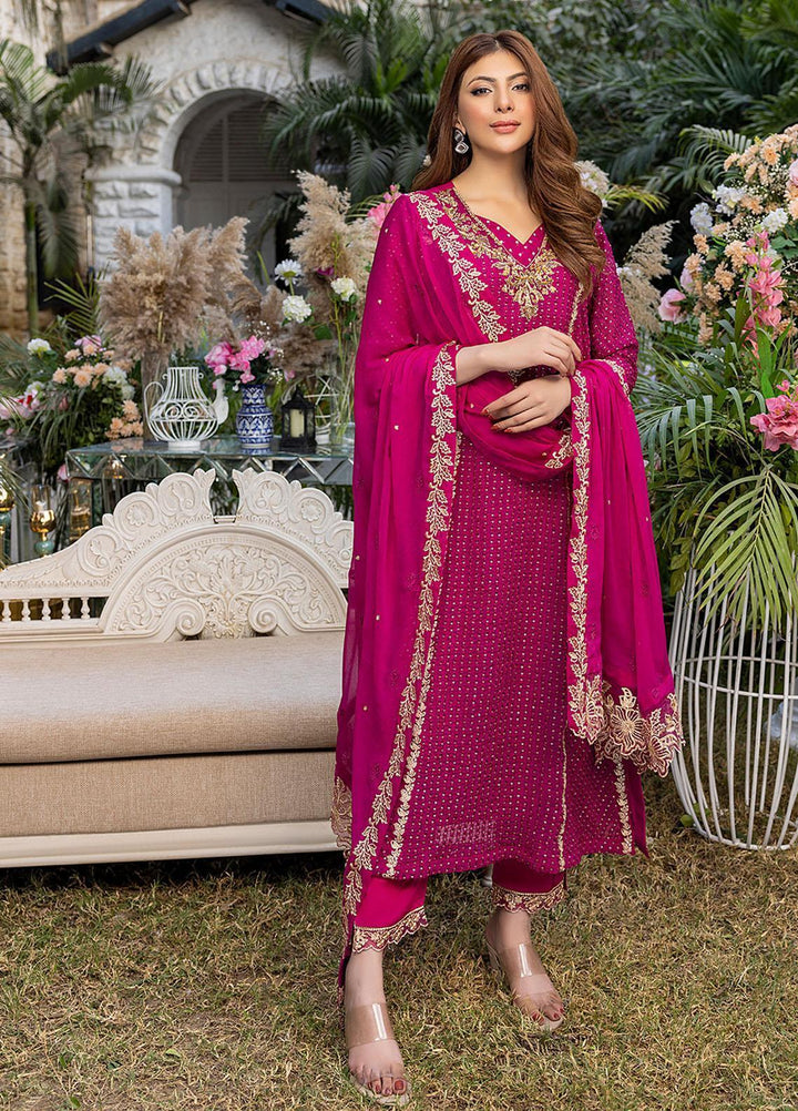 Azure Embroidered Chiffon Suits Unstitched 3 Piece AZU23L AS-99 Florescence - Luxury Collection