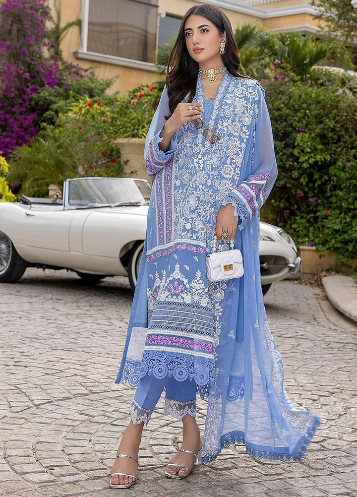 Azure Pret  Chiffon 3 Piece Suit Festive Glory FGAS87