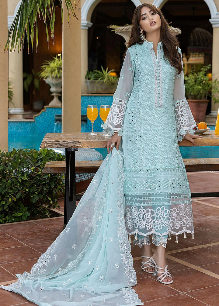 Azure Pret  Chiffon 3 Piece Suit Ice Green IGAS84