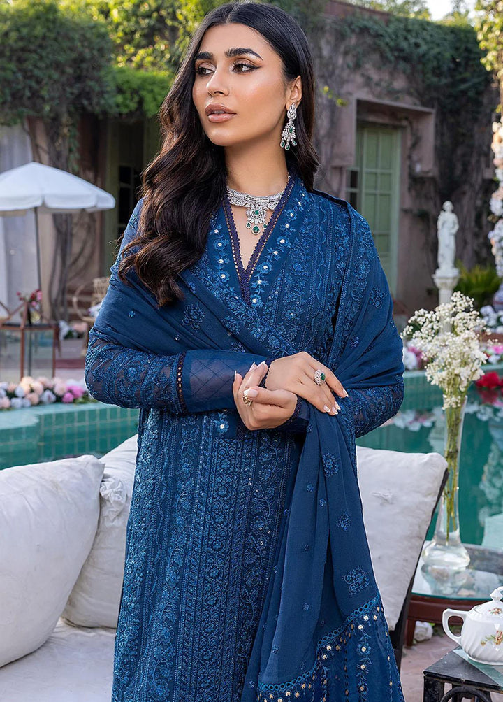 Azure Pret  Chiffon 3 Piece Suit Drizzling Snow DSAS81