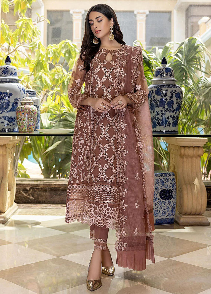 Azure Pret  Organza 3 Piece Suit Glittery Rose GRAS92