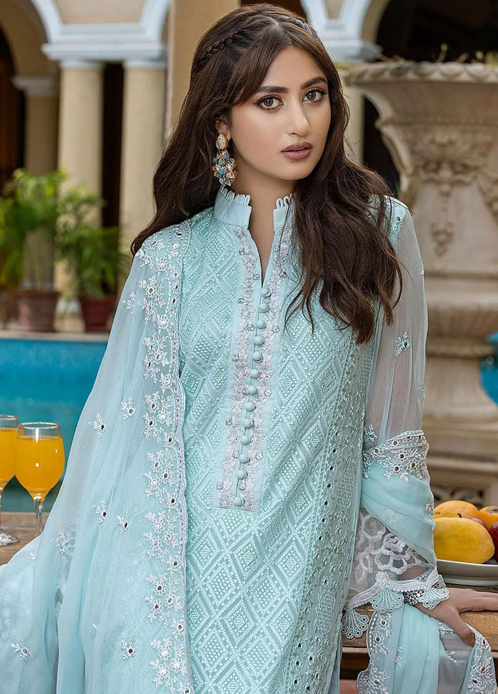Azure Pret  Chiffon 3 Piece Suit Ice Green IGAS84