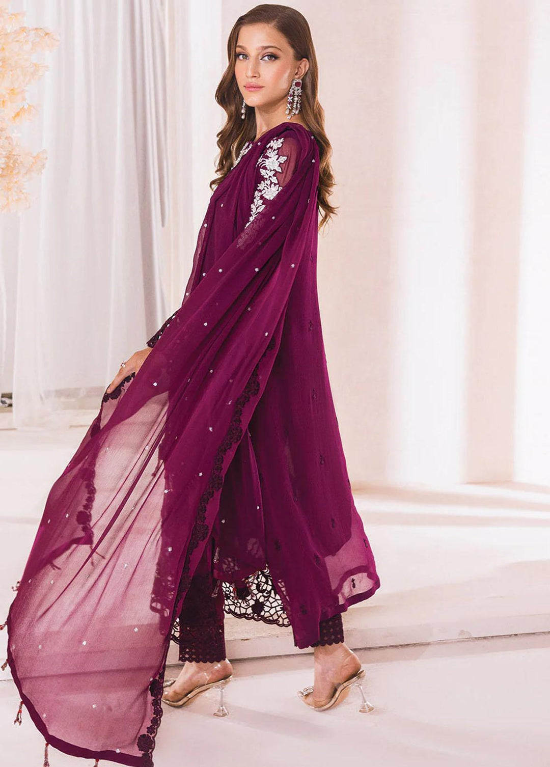 Azure Embroidered  Suits Unstitched 4 Piece AZU23LE Dreamy Glint - Luxury Collection