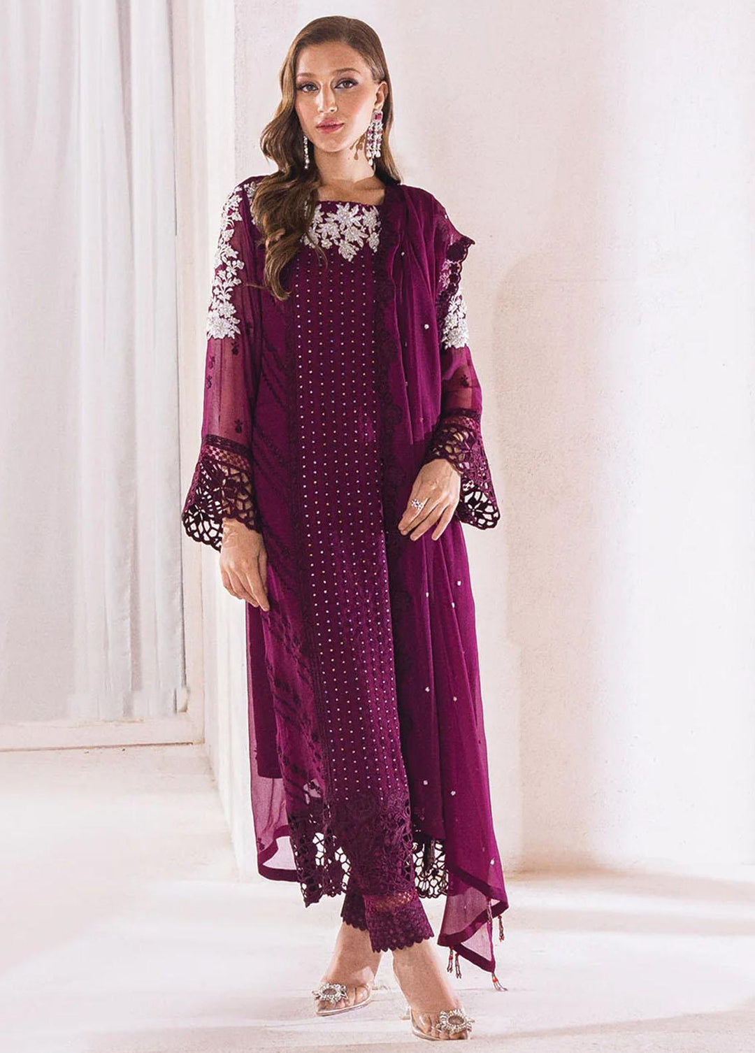 Azure Embroidered  Suits Unstitched 4 Piece AZU23LE Dreamy Glint - Luxury Collection