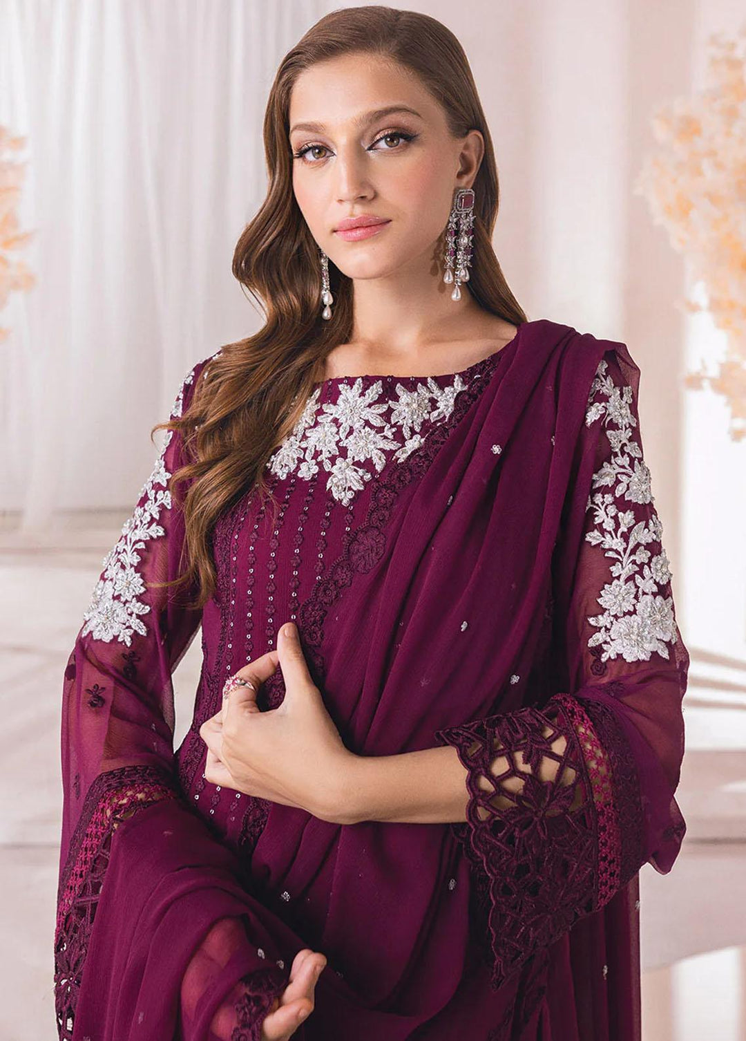 Azure Embroidered  Suits Unstitched 4 Piece AZU23LE Dreamy Glint - Luxury Collection