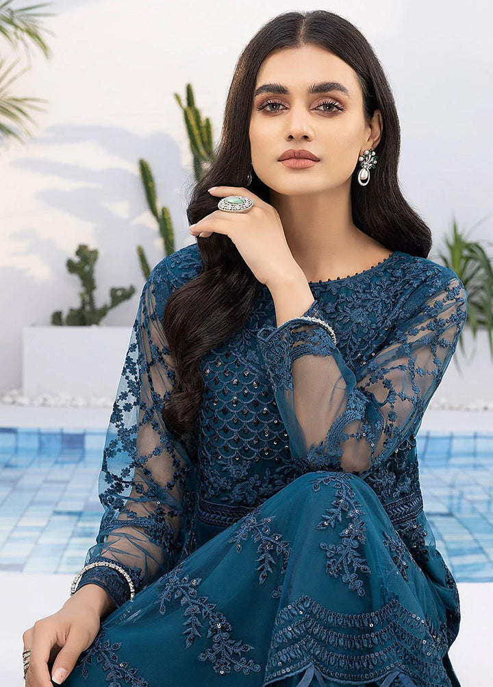 Azure Embroidered   Unstitched Shirt AZU22S Sea Star - Luxury Formal Collection