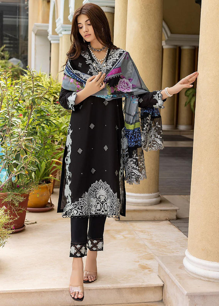 Azure Pret  Lawn 3 Piece Suit Dark Raven DRLAWN46