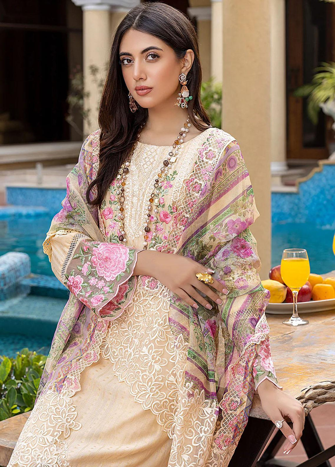 Azure Pret  Lawn 3 Piece Suit Dusky Meadow DMLAWN48
