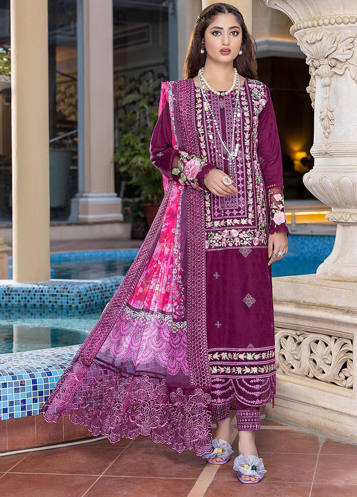 Azure Pret  Lawn 3 Piece Suit Imperial Ornate IOLAWN45