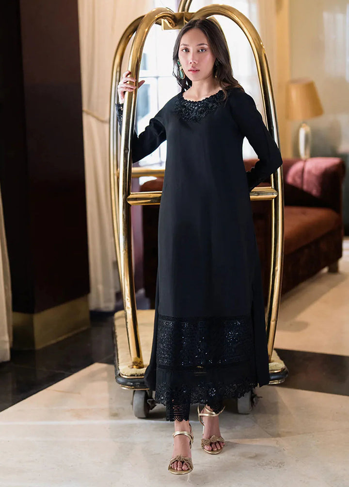 Azure Pret Embellished Raw Silk 2 Piece Suit Mytic Dust