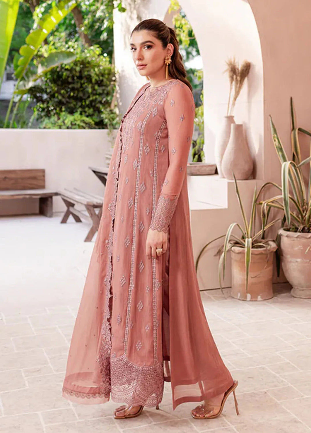 Azure Pret Embroidered Chiffon 3 Piece Suit Berry Blooms