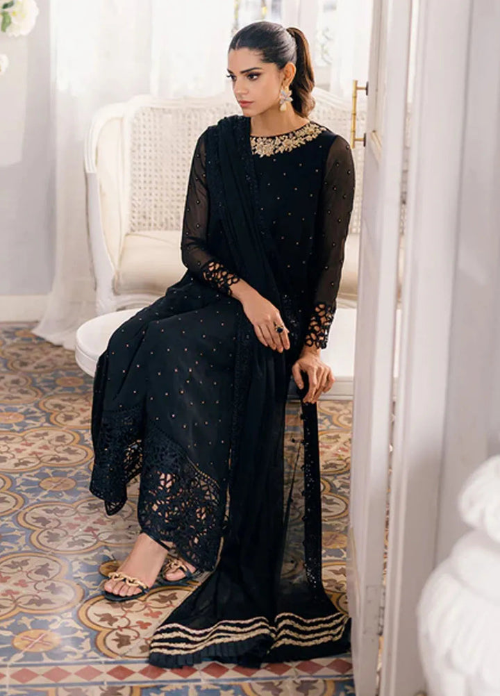 Azure Pret Embroidered Chiffon 3 Piece Suit Midnight Glow