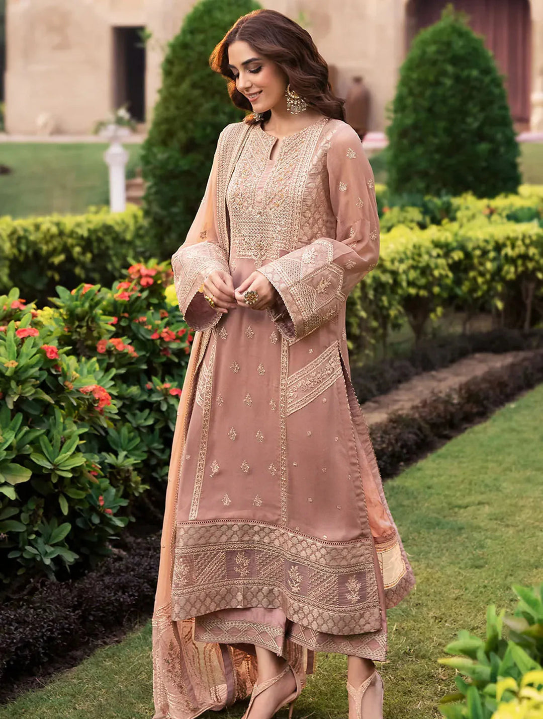Azure Pret Embroidered Chiffon 3 Piece Suit Nectar Mirage
