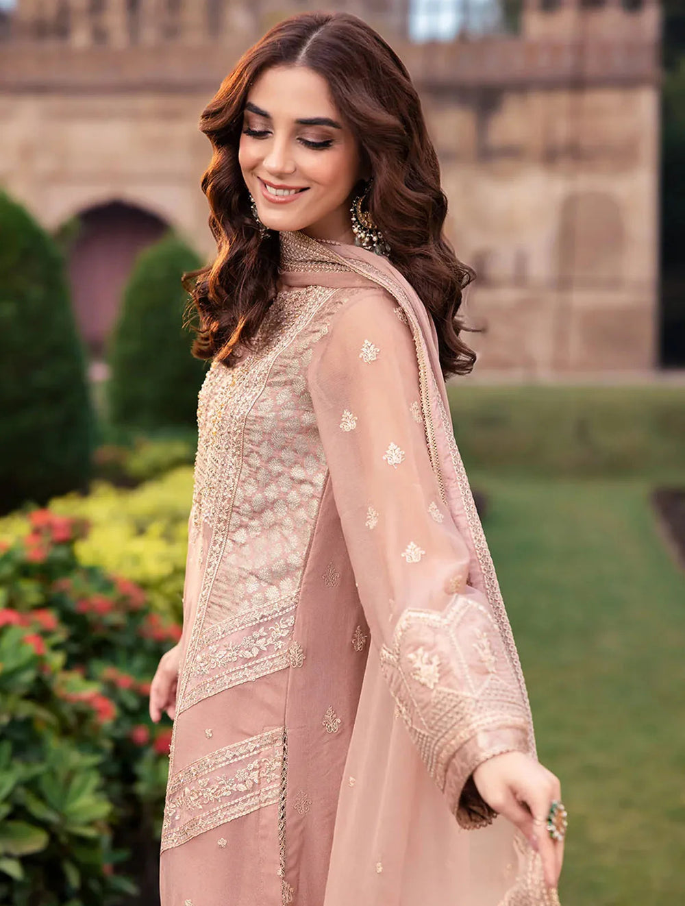 Azure Pret Embroidered Chiffon 3 Piece Suit Nectar Mirage