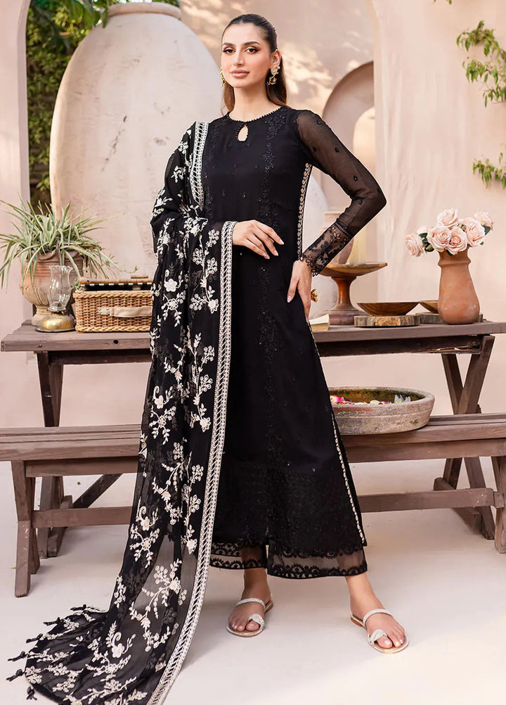 Azure Pret Embroidered Chiffon 3 Piece Suit Starry Bliss