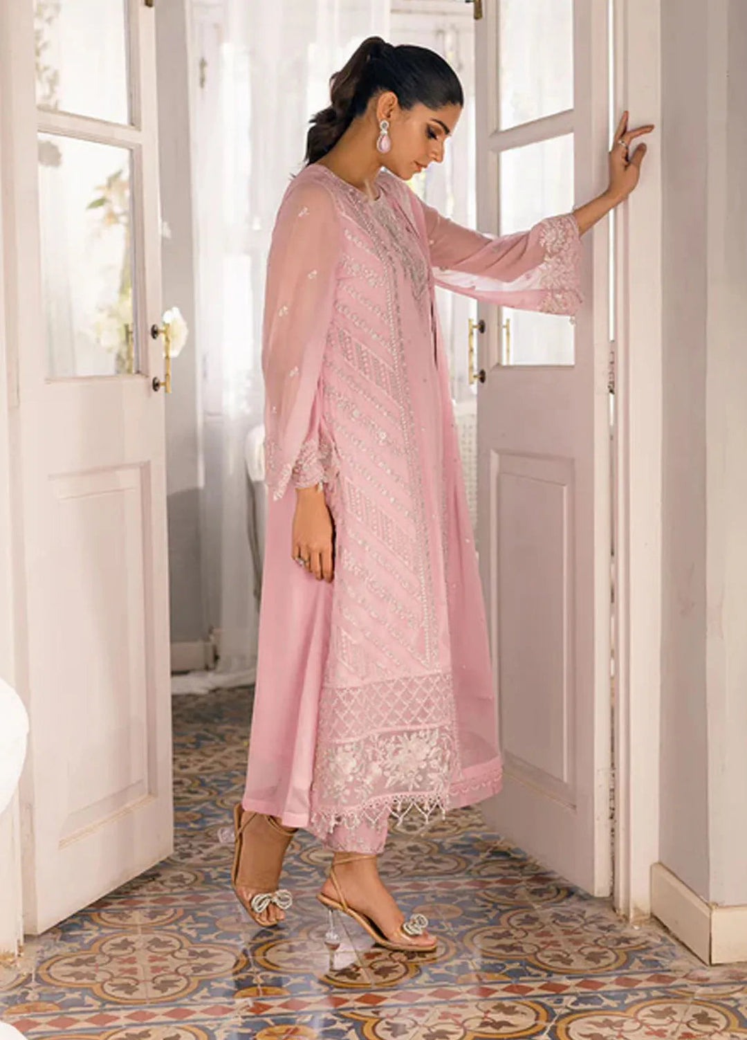 Azure Pret Embroidered Chiffon 3 Piece Suit Tender Tulip