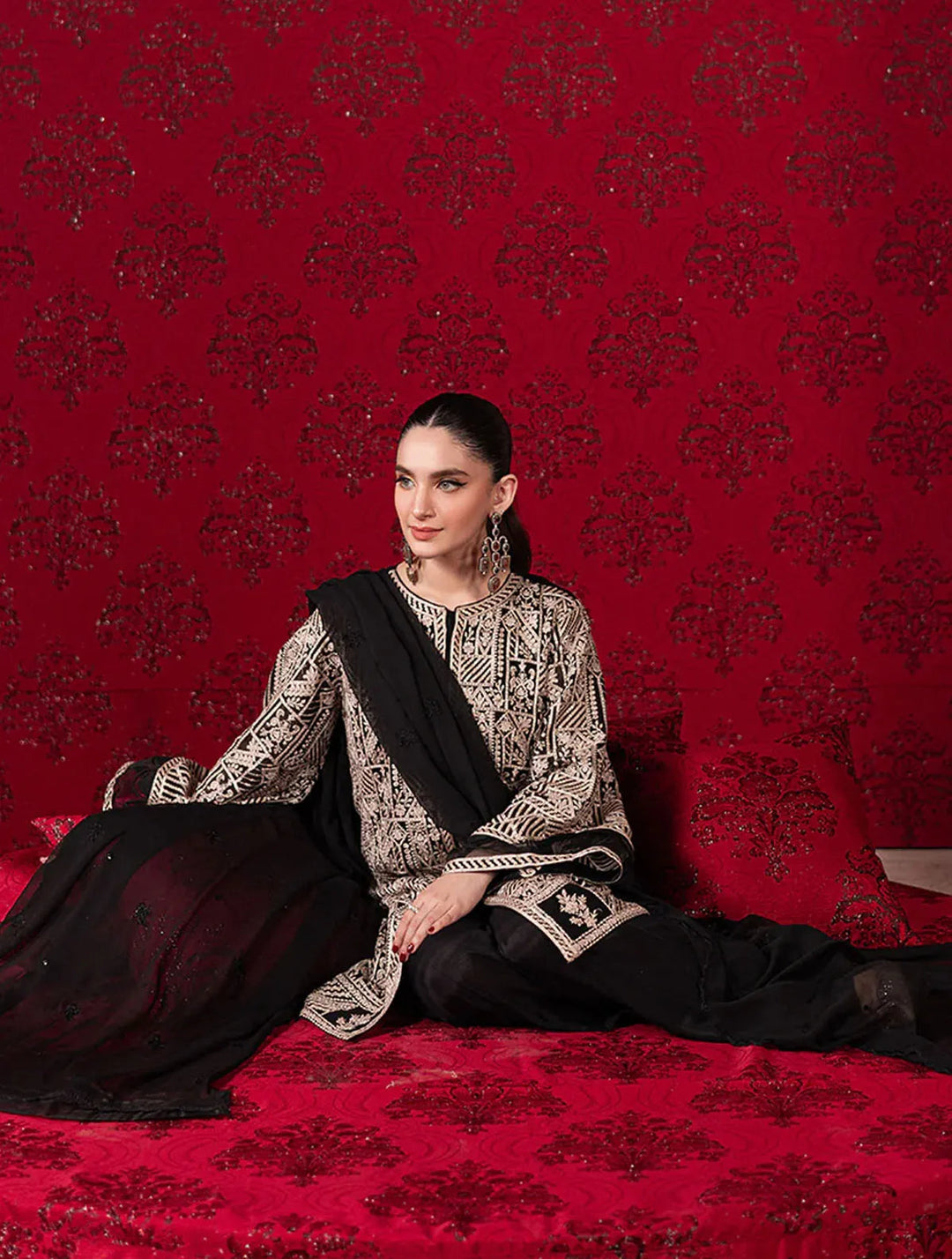 Azure Pret Embroidered Chiffon 3 Piece Suit Urban Muse