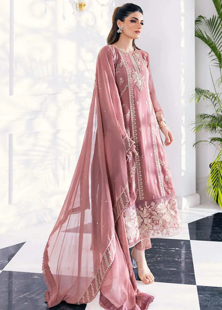 Azure Pret Embroidered Chiffon 4 Piece Suit Candy Blush