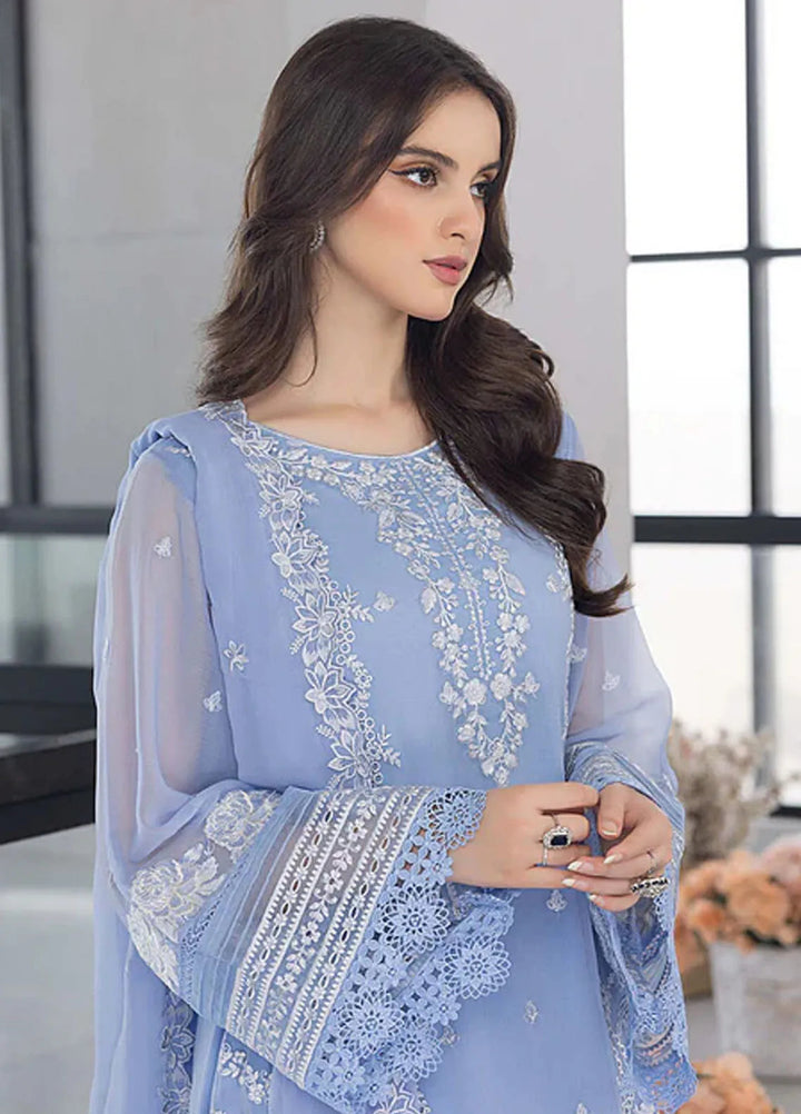 Azure Pret Embroidered Chiffon 4 Piece Suit Fairy Glow