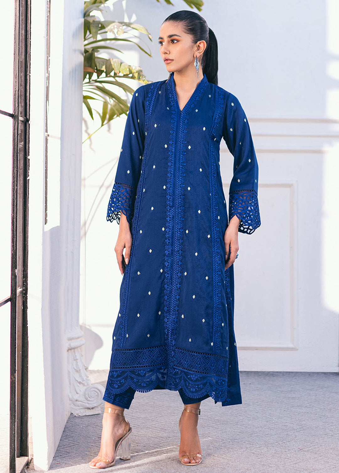 Azure Pret Embroidered Jacquard 2 Piece Suit Kyanite