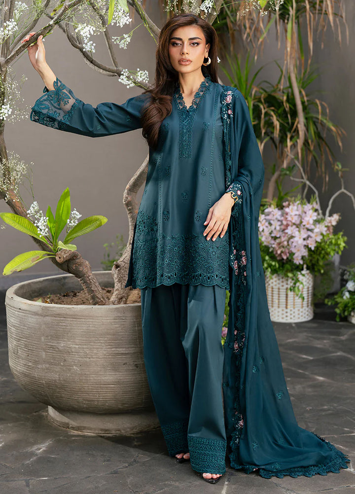 Azure Pret Embroidered Lawn 3 Piece Suit Enchanted Pine