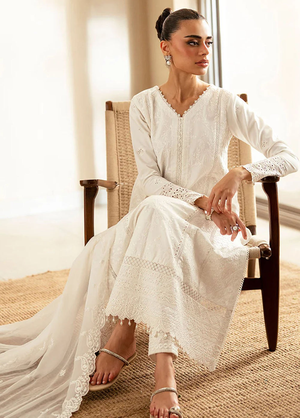 Azure Pret Embroidered Lawn 3 Piece Suit Serene Opal