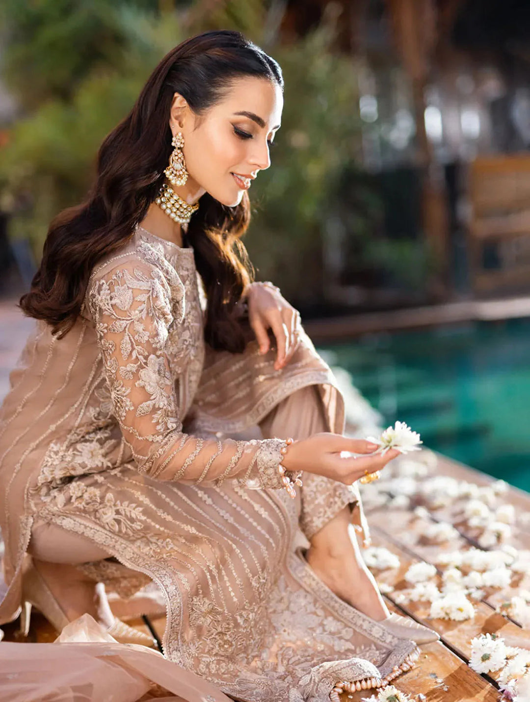 Azure Pret Embroidered Net 3 Piece Suit Star Dazzle