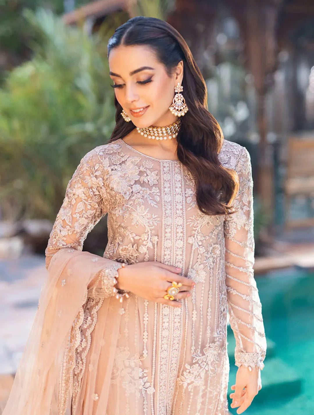 Azure Pret Embroidered Net 3 Piece Suit Star Dazzle