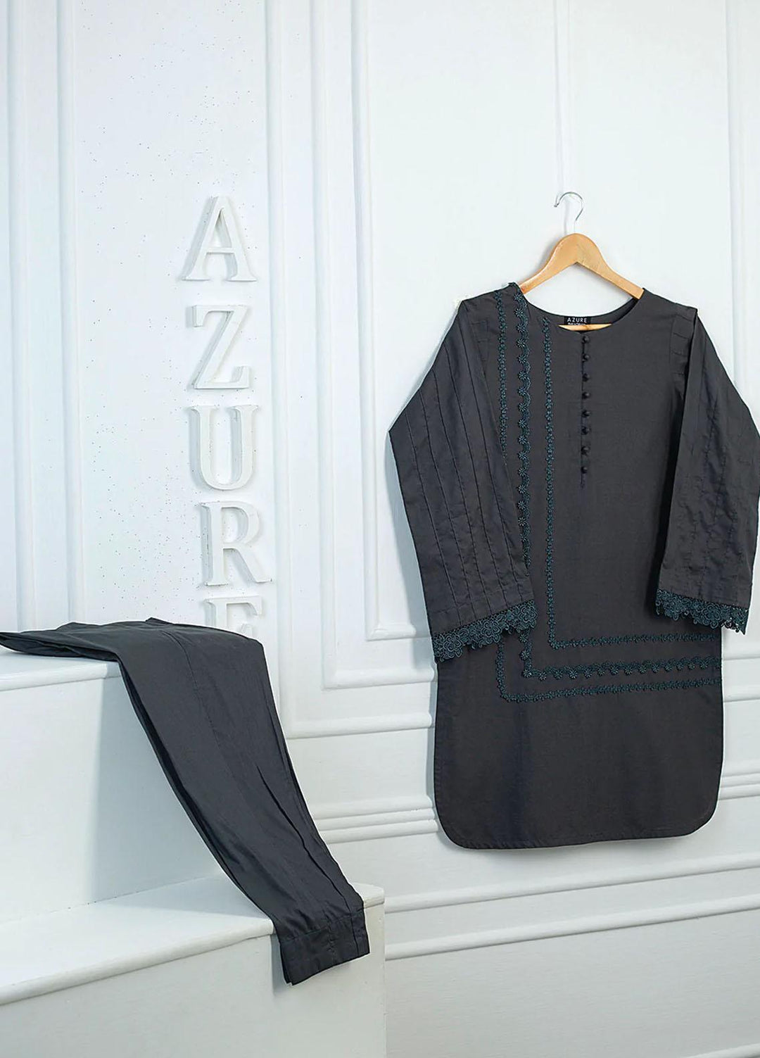Azure Casual Pret  Lawn 2 Piece Dress Shamrock SRCL01