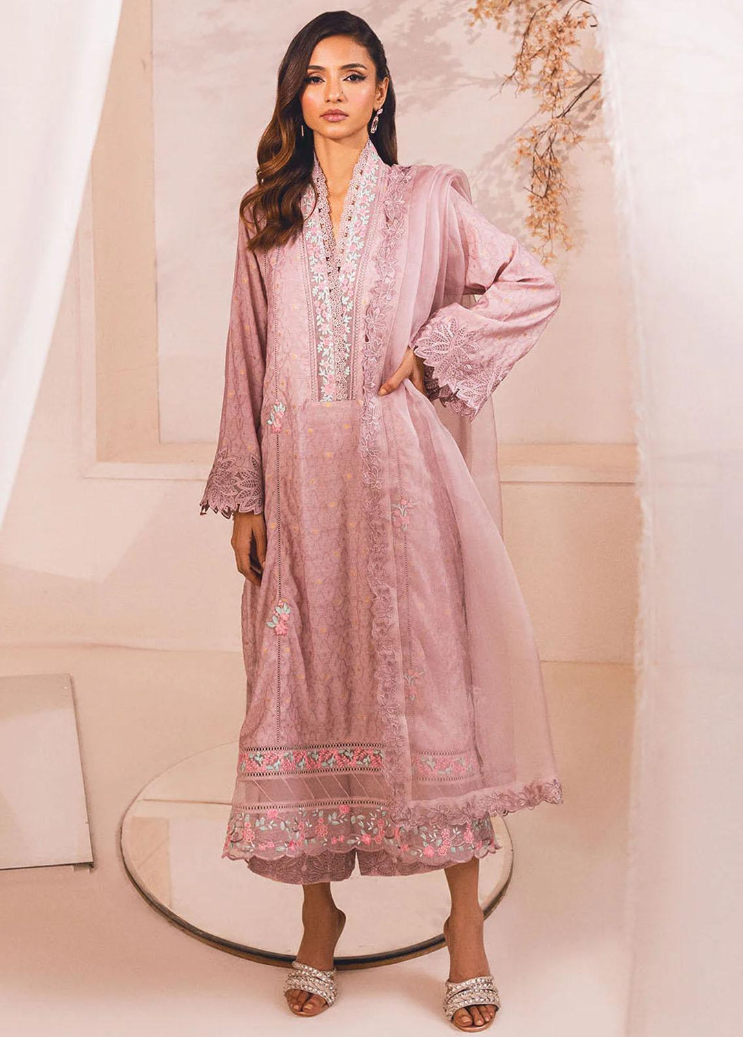 Azure Pret Luxury Cotton 4 Piece Suit AZU23D Floral Fantasy