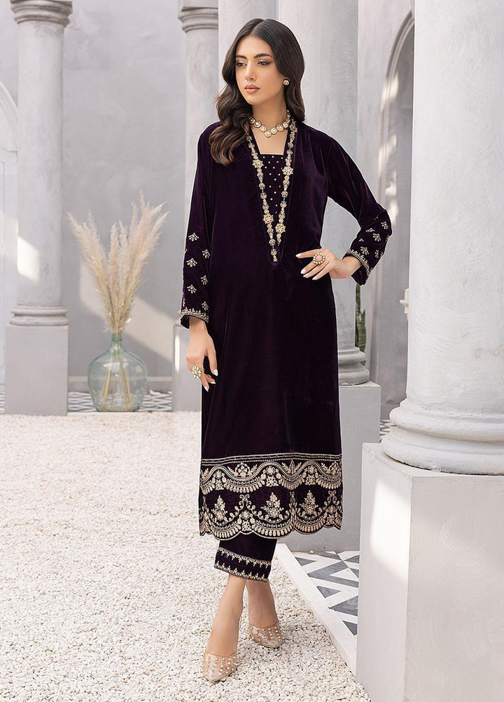 Azure Luxury Pret Embroidered Velvet 2 Piece Dress AZU22VL Vivid Glam 329