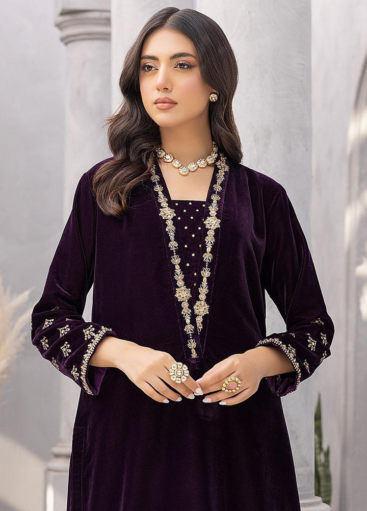 Azure Luxury Pret Embroidered Velvet 2 Piece Dress AZU22VL Vivid Glam 329