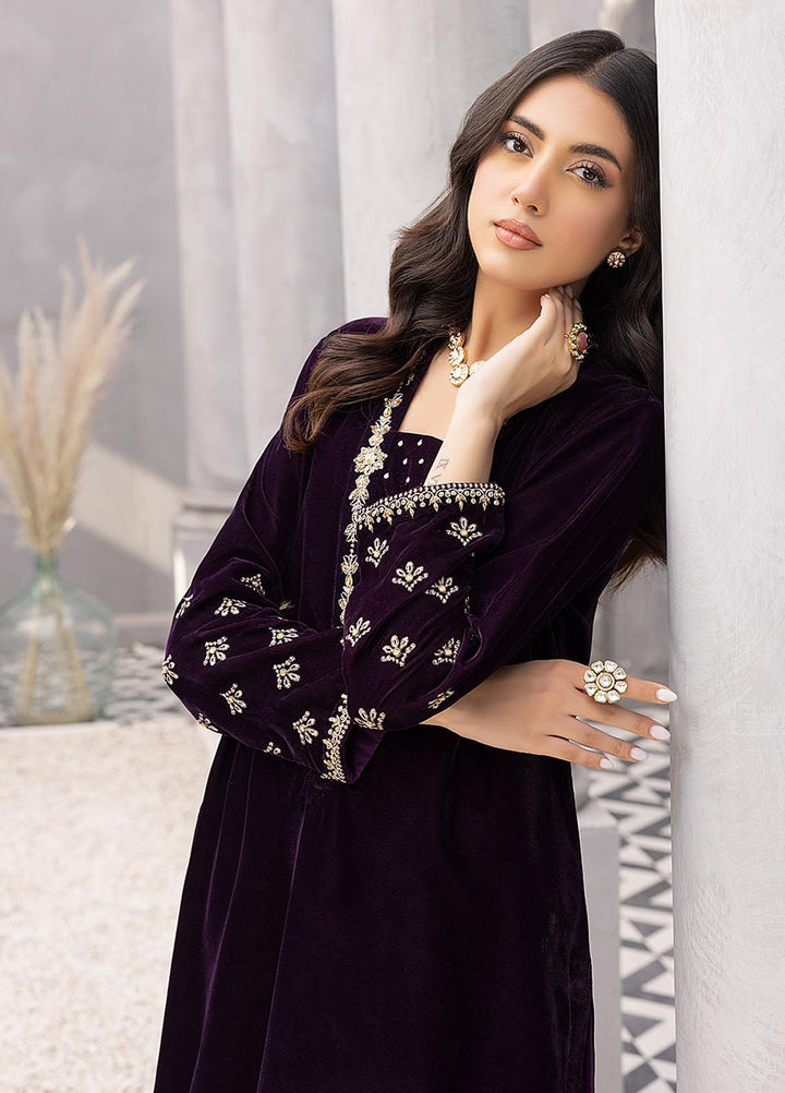 Azure Luxury Pret Embroidered Velvet 2 Piece Dress AZU22VL Vivid Glam 329