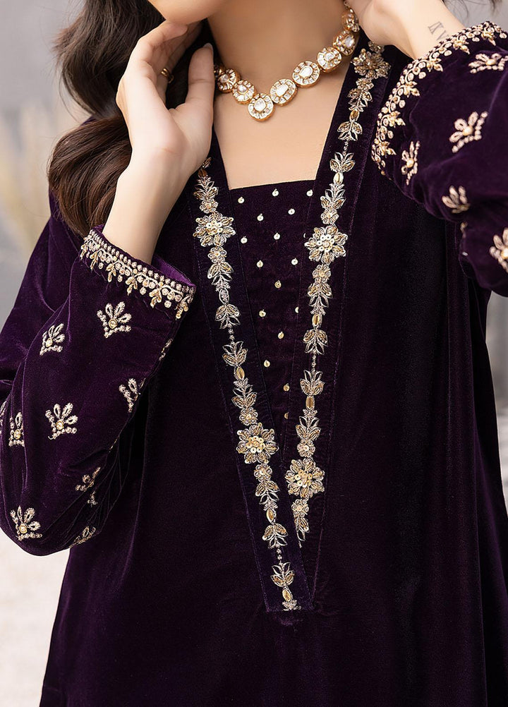 Azure Luxury Pret Embroidered Velvet 2 Piece Dress AZU22VL Vivid Glam 329