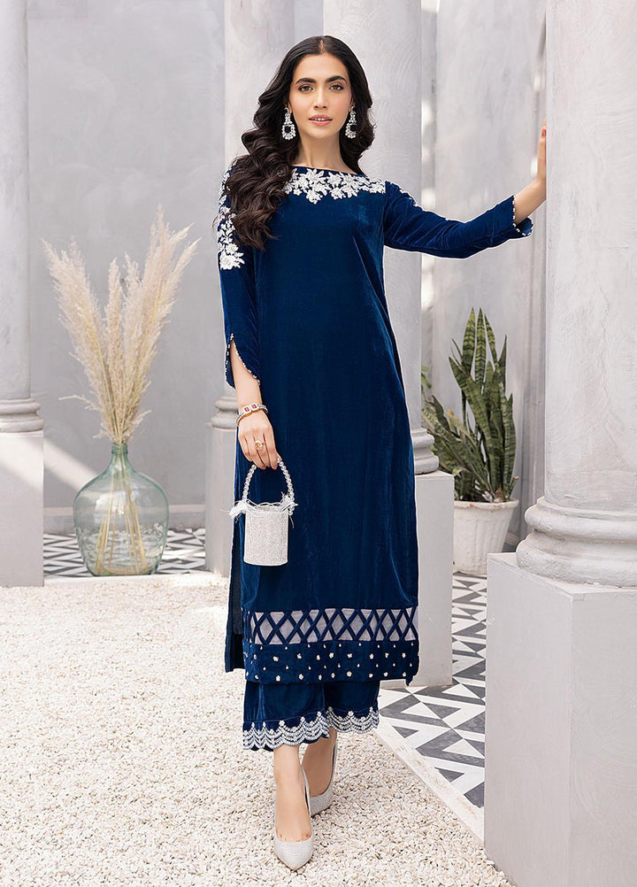 Azure Luxury Pret Embroidered Velvet 2 Piece Dress AZU22VL Celeste Charm 330