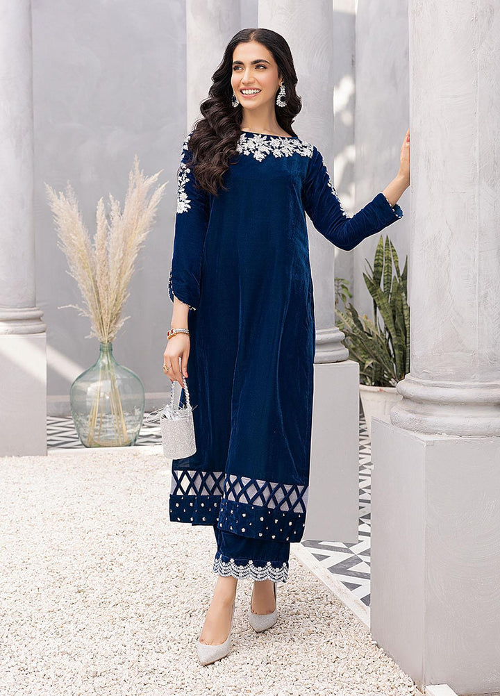 Azure Luxury Pret Embroidered Velvet 2 Piece Dress AZU22VL Celeste Charm 330