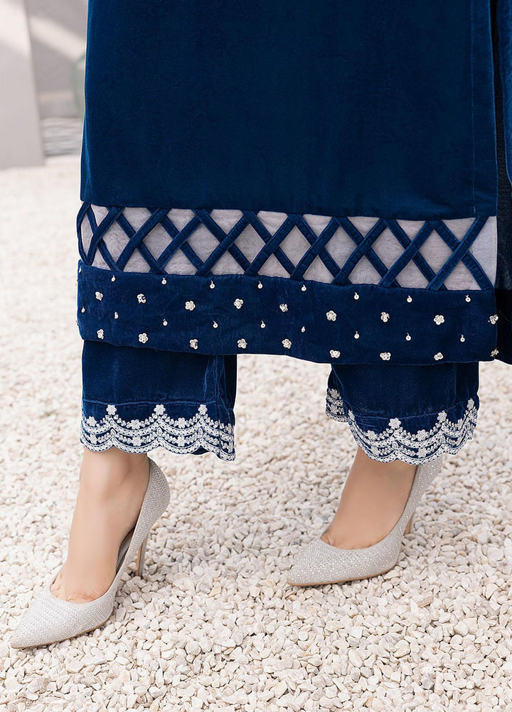 Azure Luxury Pret Embroidered Velvet 2 Piece Dress AZU22VL Celeste Charm 330