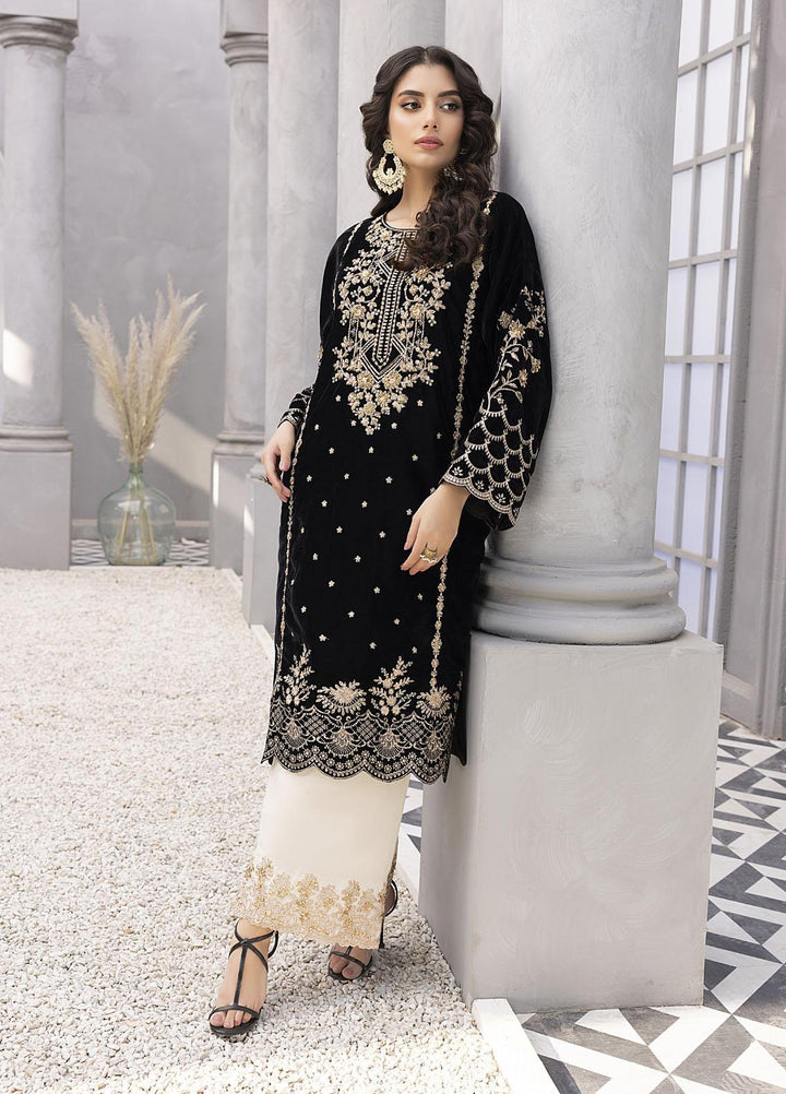 Azure Luxury Pret Embroidered Velvet 2 Piece Dress AZU22VL Moon Glow 327