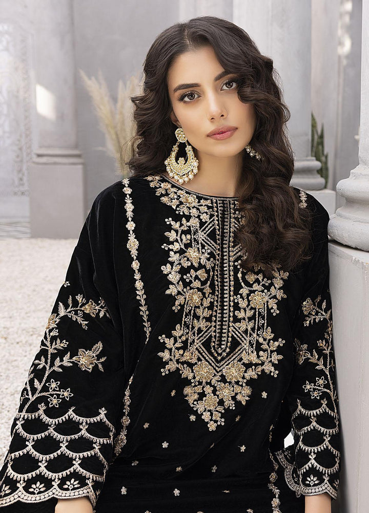 Azure Luxury Pret Embroidered Velvet 2 Piece Dress AZU22VL Moon Glow 327