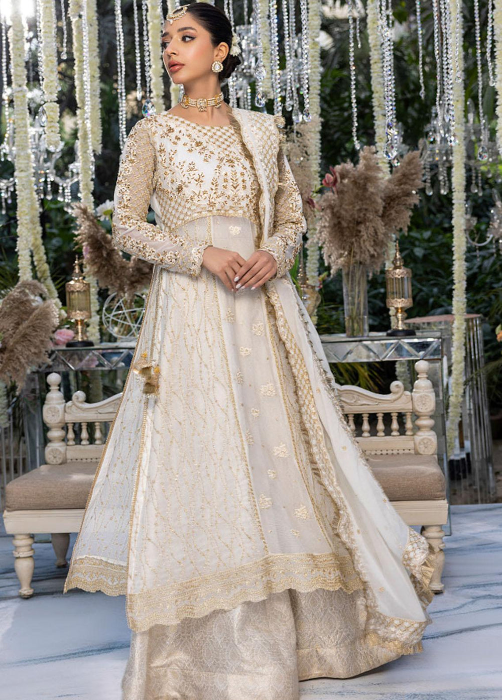 Azure Embroidered Chiffon Suits Unstitched 4 Piece AZU23WD BR-007 Sitara - Wedding Collection