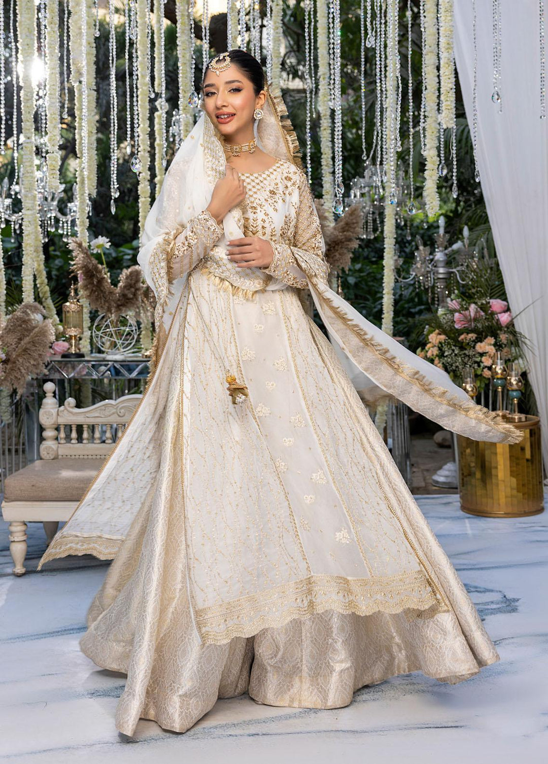 Azure Embroidered Chiffon Suits Unstitched 4 Piece AZU23WD BR-007 Sitara - Wedding Collection
