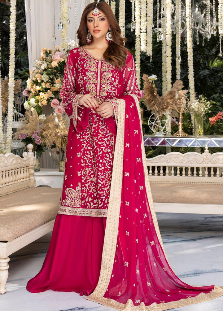 Azure Embroidered Chiffon Suits Unstitched 4 Piece AZU23WD BR-012 Dastaan - Wedding Collection
